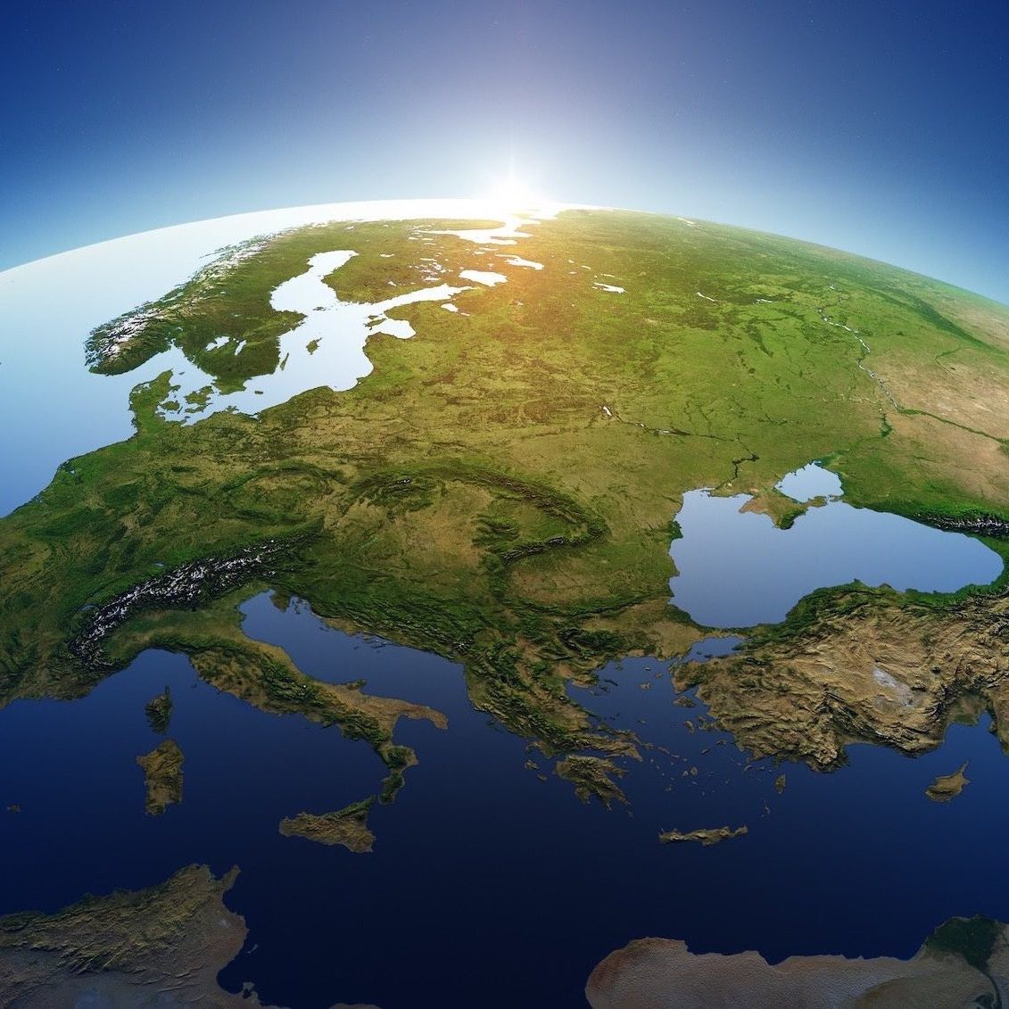 Earth Sunrise Painting