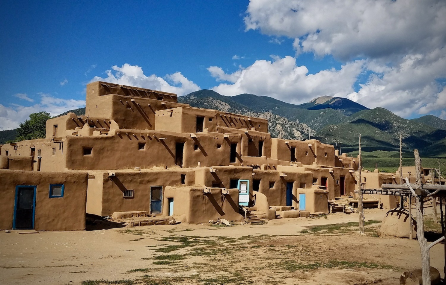Taos Pueblo adobe building photo